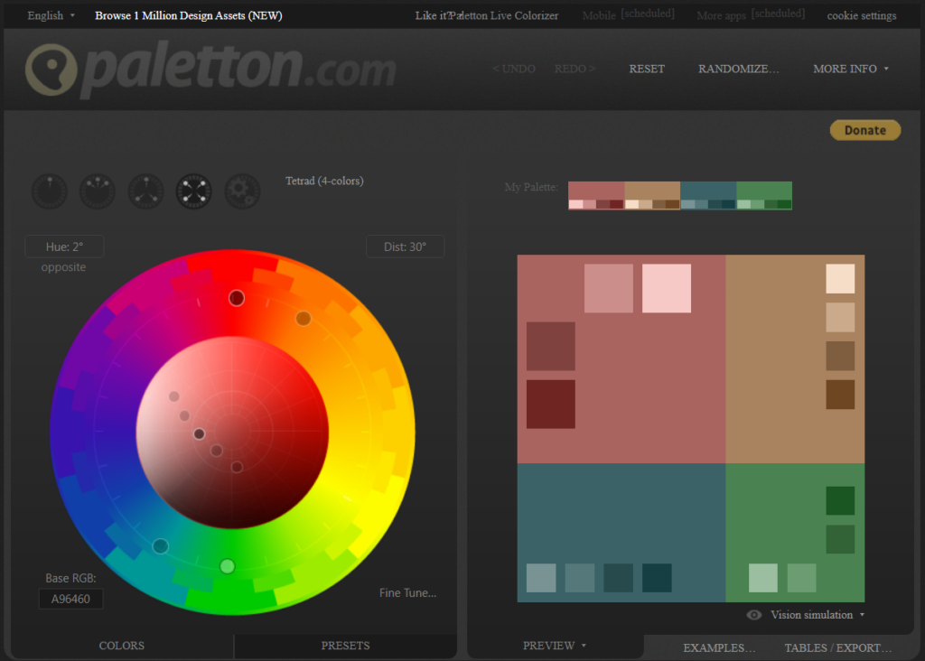 196 Paletton The Color Scheme Designer