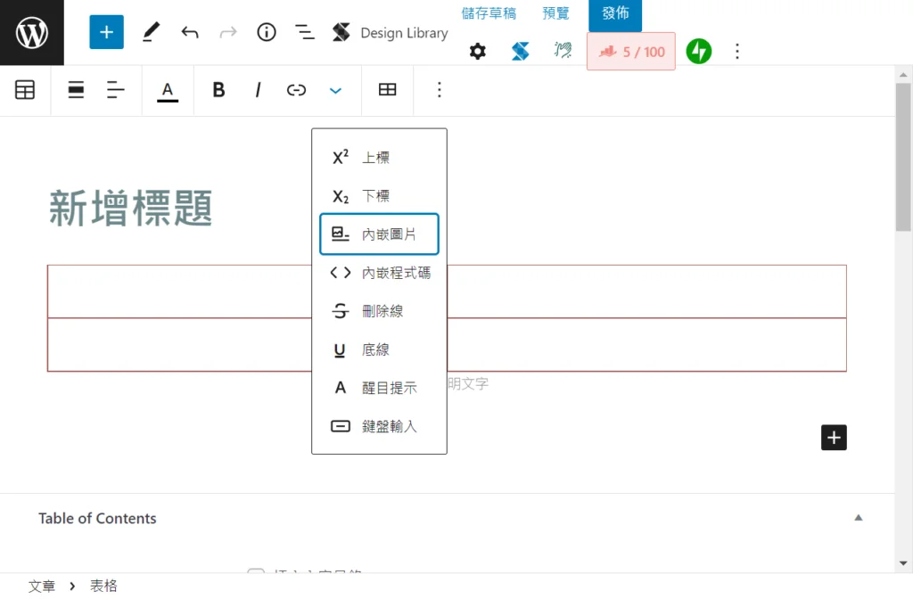 WordPress 內嵌圖片