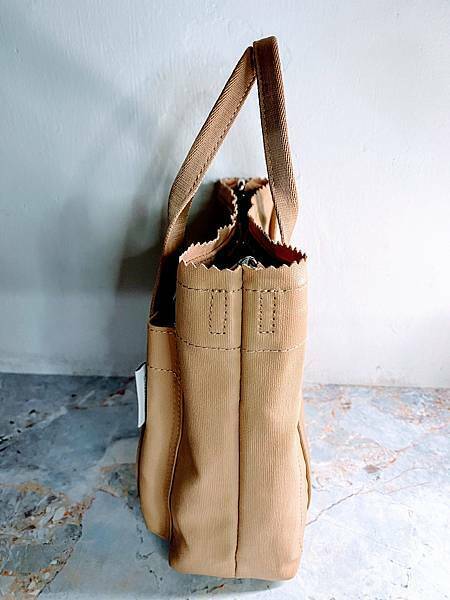 PORTER PUFF休閒實用托特包 XS 杏 側面